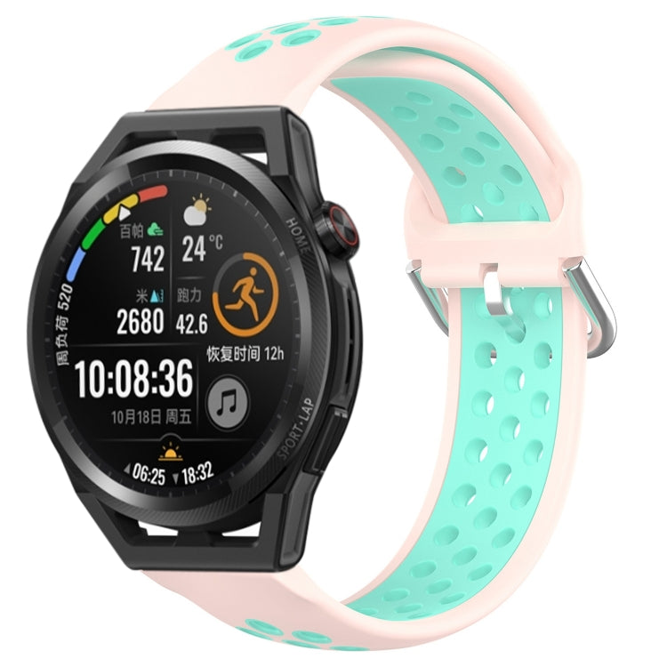 22mm Perforated Breathable Sports Silicone Watch Band, For Huawei Watch GT3 46mm, For Huawei Watch GT Runner, For Huawei Watch 3