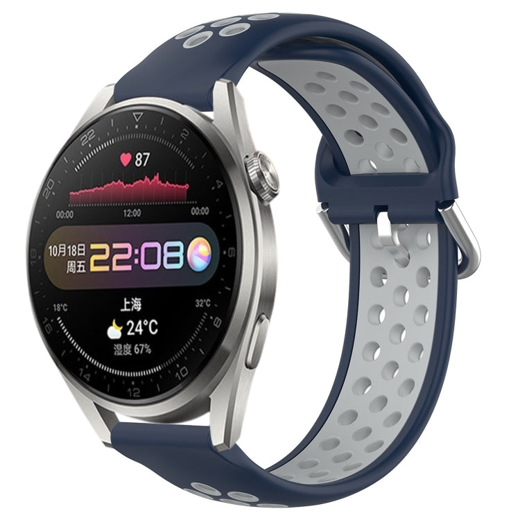 22mm Perforated Breathable Sports Silicone Watch Band, For Huawei Watch 3 Pro, For Huawei GT2 Pro, For Honor Watch GS 3