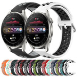 22mm Perforated Breathable Sports Silicone Watch Band, For Huawei Watch 3 Pro, For Huawei GT2 Pro, For Honor Watch GS 3