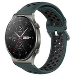 22mm Perforated Breathable Sports Silicone Watch Band, For Huawei Watch 3 Pro, For Huawei GT2 Pro, For Honor Watch GS 3