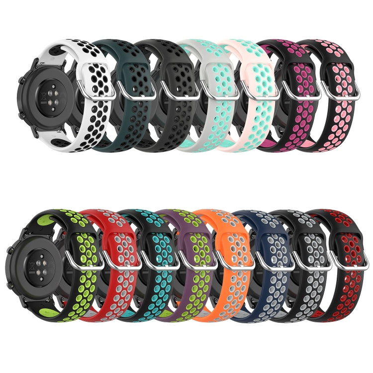 22mm Perforated Breathable Sports Silicone Watch Band, For Huawei Watch 3 Pro New