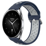 22mm Perforated Breathable Sports Silicone Watch Band, For Xiaomi Watch S2 42mm, For Xiaomi Watch S2 46mm, For Xiaomi MI Watch S1