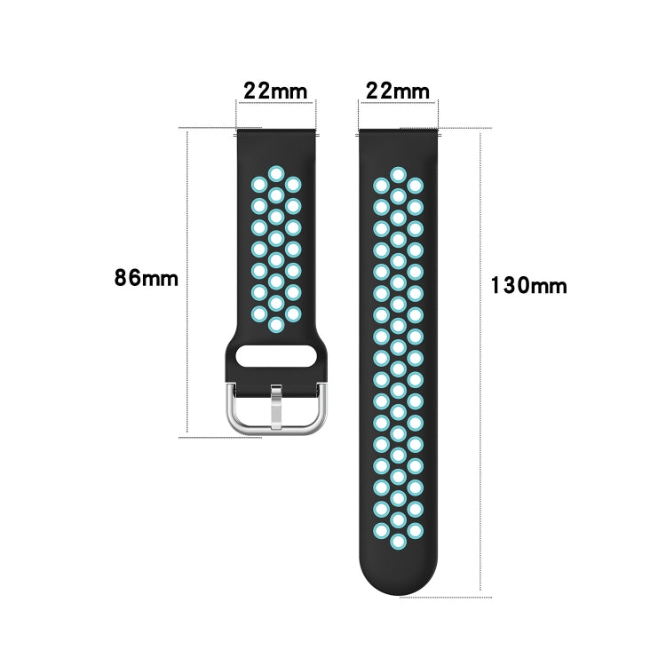 22mm Perforated Breathable Sports Silicone Watch Band, For Xiaomi Watch S2 42mm, For Xiaomi Watch S2 46mm, For Xiaomi MI Watch S1
