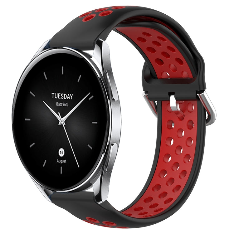 22mm Perforated Breathable Sports Silicone Watch Band, For Xiaomi Watch S2 42mm, For Xiaomi Watch S2 46mm, For Xiaomi MI Watch S1