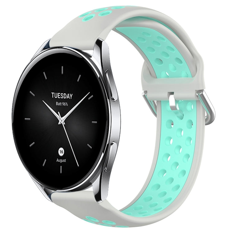 22mm Perforated Breathable Sports Silicone Watch Band, For Xiaomi Watch S2 42mm, For Xiaomi Watch S2 46mm, For Xiaomi MI Watch S1