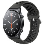 22mm Perforated Breathable Sports Silicone Watch Band, For Xiaomi Watch S2 42mm, For Xiaomi Watch S2 46mm, For Xiaomi MI Watch S1