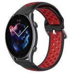 22mm Perforated Breathable Sports Silicone Watch Band, For Amazfit GTR 3 Pro, For Amazfit GTR 2e, For Amazfit GTR 2