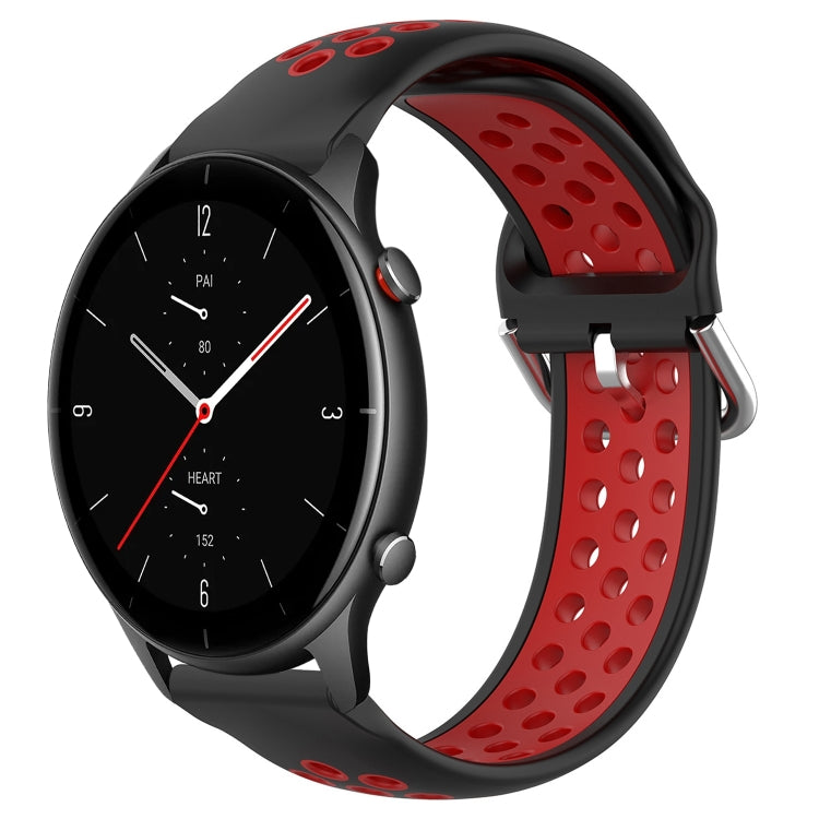 22mm Perforated Breathable Sports Silicone Watch Band, For Amazfit GTR 3 Pro, For Amazfit GTR 2e, For Amazfit GTR 2