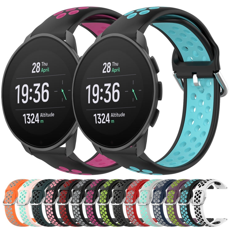 22mm Perforated Breathable Sports Silicone Watch Band, For Suunto 9 Peak Pro, For Suunto 9 Peak, For Suunto 5 Peak