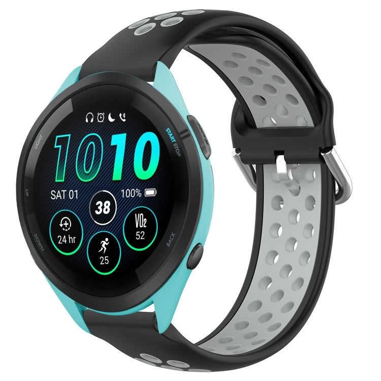 22mm Perforated Breathable Sports Silicone Watch Band, For Garmin Forerunner 265, For Garmin Forerunner 255, For Garmin Forerunner 255 Music
