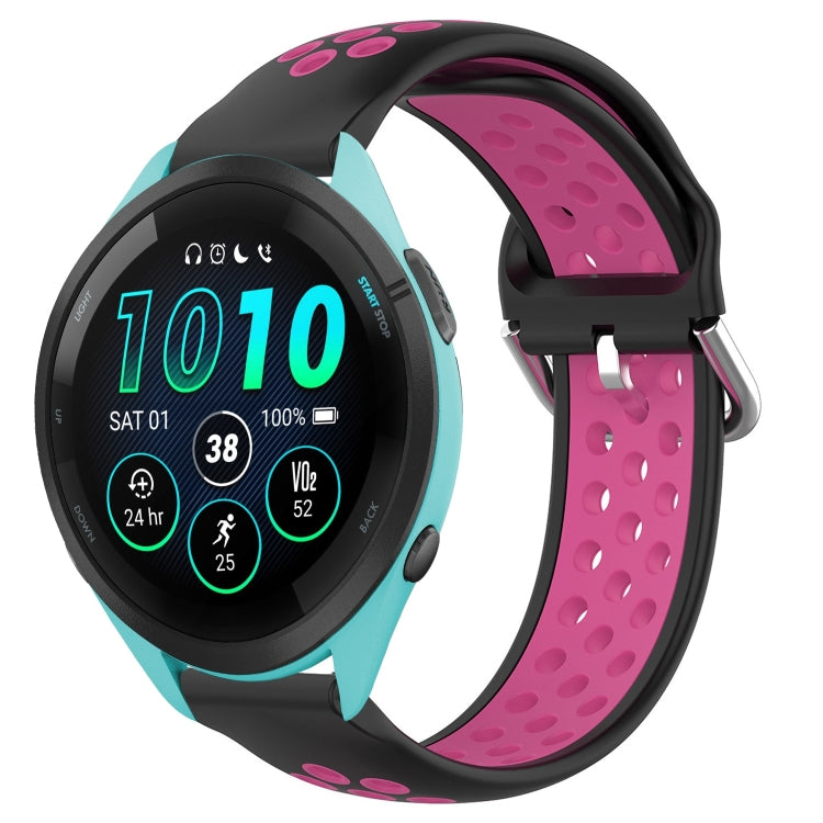 22mm Perforated Breathable Sports Silicone Watch Band, For Garmin Forerunner 265, For Garmin Forerunner 255, For Garmin Forerunner 255 Music