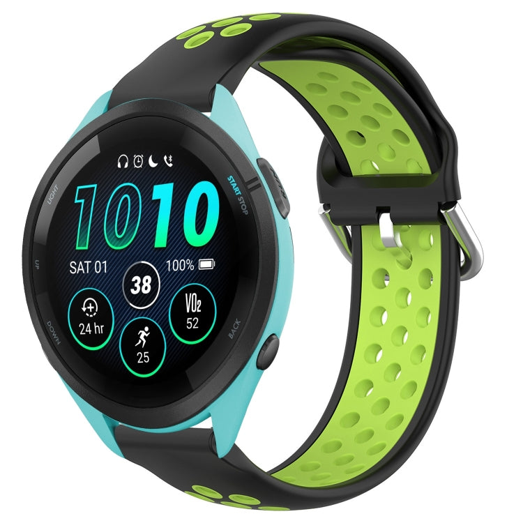 22mm Perforated Breathable Sports Silicone Watch Band, For Garmin Forerunner 265, For Garmin Forerunner 255, For Garmin Forerunner 255 Music