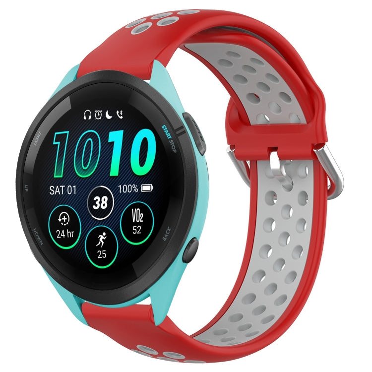 22mm Perforated Breathable Sports Silicone Watch Band, For Garmin Forerunner 265, For Garmin Forerunner 255, For Garmin Forerunner 255 Music