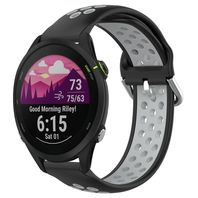 22mm Perforated Breathable Sports Silicone Watch Band, For Garmin Forerunner 265, For Garmin Forerunner 255, For Garmin Forerunner 255 Music