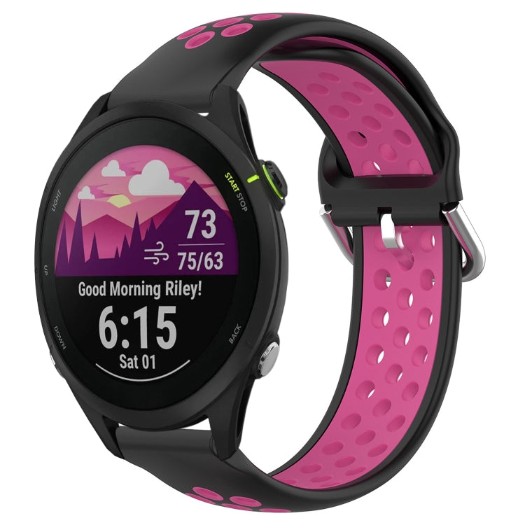 22mm Perforated Breathable Sports Silicone Watch Band, For Garmin Forerunner 265, For Garmin Forerunner 255, For Garmin Forerunner 255 Music