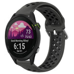 22mm Perforated Breathable Sports Silicone Watch Band, For Garmin Forerunner 265, For Garmin Forerunner 255, For Garmin Forerunner 255 Music