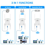 مكرر موسع واي فاي لاسلكي U8 بسرعة 300Mbps، موجه، مكبر إشارة WiFi، قابس أمريكي، قابس أوروبي