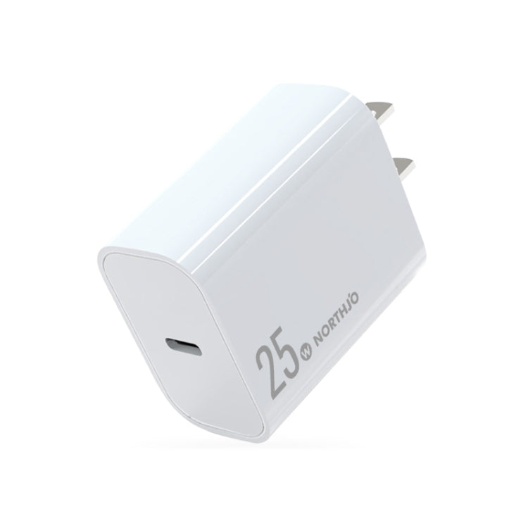 شاحن سريع NORTHJO NOPD2501 PD 25W USB-C / Type-C بمنفذ واحد، قابس الولايات المتحدة، قابس الاتحاد الأوروبي، قابس المملكة المتحدة، قابس أستراليا