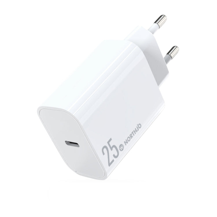 شاحن سريع NORTHJO NOPD2501 PD 25W USB-C / Type-C بمنفذ واحد، قابس الولايات المتحدة، قابس الاتحاد الأوروبي، قابس المملكة المتحدة، قابس أستراليا