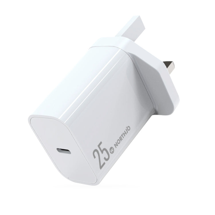 شاحن سريع NORTHJO NOPD2501 PD 25W USB-C / Type-C بمنفذ واحد، قابس الولايات المتحدة، قابس الاتحاد الأوروبي، قابس المملكة المتحدة، قابس أستراليا