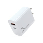 شاحن سريع NORTHJO NOPD2502 PD 25W USB-C / Type-C + QC 3.0 USB بمنفذين، قابس الولايات المتحدة، قابس الاتحاد الأوروبي، قابس المملكة المتحدة، قابس أستراليا