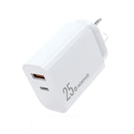 شاحن سريع NORTHJO NOPD2502 PD 25W USB-C / Type-C + QC 3.0 USB بمنفذين، قابس الولايات المتحدة، قابس الاتحاد الأوروبي، قابس المملكة المتحدة، قابس أستراليا