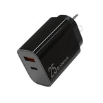 شاحن سريع NORTHJO NOPD2502 PD 25W USB-C / Type-C + QC 3.0 USB بمنفذين، قابس الولايات المتحدة، قابس الاتحاد الأوروبي، قابس المملكة المتحدة، قابس أستراليا