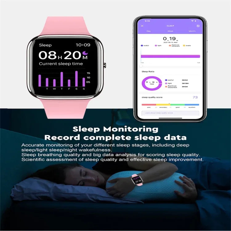 ساعة ذكية بشاشة ملونة 1.85 بوصة Y9 Pro تدعم مراقبة معدل ضربات القلب / مراقبة ضغط الدم