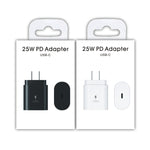 شاحن TA800 PD / PPS بقوة 25 واط بمنفذ Type-C لسامسونج، قابس الولايات المتحدة، قابس الولايات المتحدة