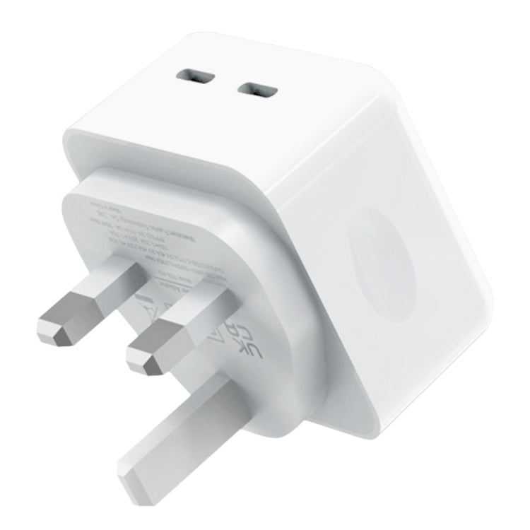 شاحن سريع جداري NORTHJO NOGAN3502 GaN PD PPS 35 واط بمنفذين USB-C / Type-C، قابس الاتحاد الأوروبي، قابس المملكة المتحدة