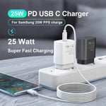 شاحن TA800 PD / PPS بقوة 25 واط بمنفذ Type-C لسامسونج، قابس الاتحاد الأوروبي، قابس الاتحاد الأوروبي