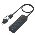 محطة توصيل Onten UCA5306 7 في 2 USB3.0 + Type-C بسبعة منافذ تدعم وظيفة OTG، UCA5306