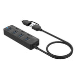 محطة توصيل Onten UCA5306 7 في 2 USB3.0 + Type-C بسبعة منافذ تدعم وظيفة OTG، UCA5306