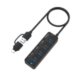 محطة توصيل Onten UCA5306 7 في 2 USB3.0 + Type-C بسبعة منافذ تدعم وظيفة OTG، UCA5306