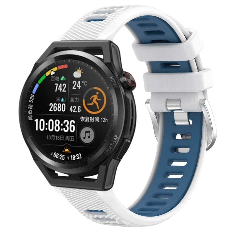 22mm Sports Two-Color Steel Buckle Silicone Watch Band, For Huawei Watch GT Runner, For Huawei Watch 3, For Huawei Watch 3 Pro, For Huawei Watch 3 Pro New