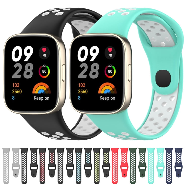 Sports Two-Color Silicone Watch Band, For Redmi Watch 3, For Redmi Watch 3 Lite