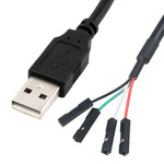كابل تمديد محول رأس اللوحة الأم JUNSUNMAY USB 2.0 A إلى أنثى 4 دبابيس دوبونت، الطول: 0.3م، USB ذكر، USB أنثى
