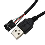 كابل تمديد محول رأس اللوحة الأم JUNSUNMAY USB 2.0 A إلى أنثى 4 دبابيس دوبونت، الطول: 0.3م، USB ذكر، USB أنثى