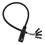 كابل تمديد محول رأس اللوحة الأم JUNSUNMAY USB 2.0 A إلى أنثى 4 دبابيس دوبونت، الطول: 0.3م، USB ذكر، USB أنثى