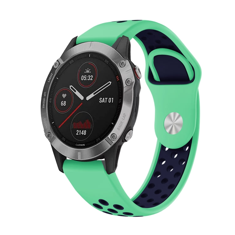 22mm Sports Breathable Silicone Watch Band, For Garmin Fenix 6 GPS, For Garmin Fenix 6 Pro GPS, For Garmin Fenix 6 Sapphire GPS, For Garmin Fenix 5