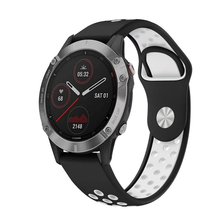 22mm Sports Breathable Silicone Watch Band, For Garmin Fenix 6 GPS, For Garmin Fenix 6 Pro GPS, For Garmin Fenix 6 Sapphire GPS, For Garmin Fenix 5