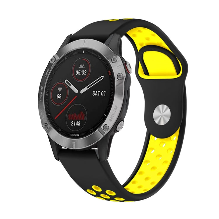 22mm Sports Breathable Silicone Watch Band, For Garmin Fenix 6 GPS, For Garmin Fenix 6 Pro GPS, For Garmin Fenix 6 Sapphire GPS, For Garmin Fenix 5