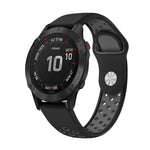 22mm Sports Breathable Silicone Watch Band, For Garmin Fenix 6 GPS, For Garmin Fenix 6 Pro GPS, For Garmin Fenix 6 Sapphire GPS, For Garmin Fenix 5