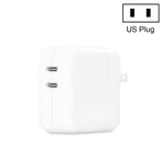 شاحن مزدوج المنفذ USB-C / Type-C بقوة 35 واط PD3.0 لسلسلة iPhone / iPad، قابس الولايات المتحدة، قابس الاتحاد الأوروبي
