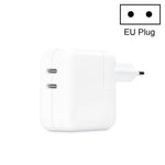 شاحن مزدوج المنفذ USB-C / Type-C بقوة 35 واط PD3.0 لسلسلة iPhone / iPad، قابس الولايات المتحدة، قابس الاتحاد الأوروبي
