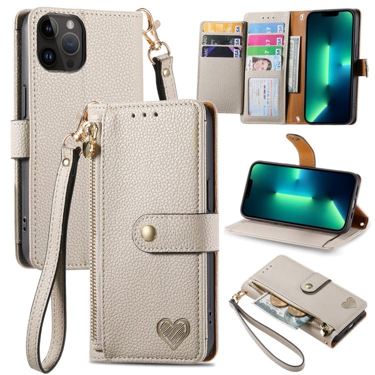 غطاء هاتف من الجلد مع سحاب وحزام معصم، لهواتف iPhone 14 Pro Max، iPhone 7 / 8 / SE 2022، iPhone 13 Pro Max، iPhone 13 Pro، iPhone 13، iPhone 12 / 12 Pro، iPhone 12 Pro Max، iPhone 11 Pro Max