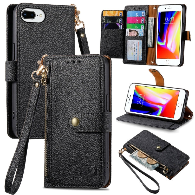 غطاء هاتف من الجلد مع سحاب وحزام معصم، لهواتف iPhone 11، iPhone 11 Pro، iPhone X / XS، iPhone XR، iPhone XS Max، iPhone 7 Plus / 8 Plus، iPhone 6 Plus / 6s Plus، iPhone 6 / 6s