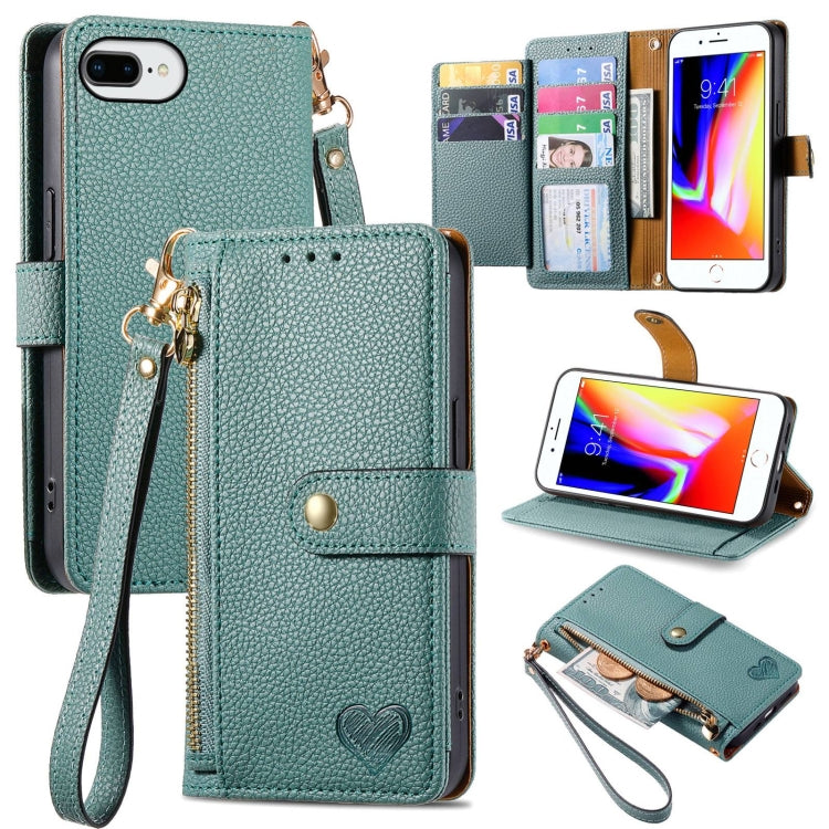 غطاء هاتف من الجلد مع سحاب وحزام معصم، لهواتف iPhone 11، iPhone 11 Pro، iPhone X / XS، iPhone XR، iPhone XS Max، iPhone 7 Plus / 8 Plus، iPhone 6 Plus / 6s Plus، iPhone 6 / 6s