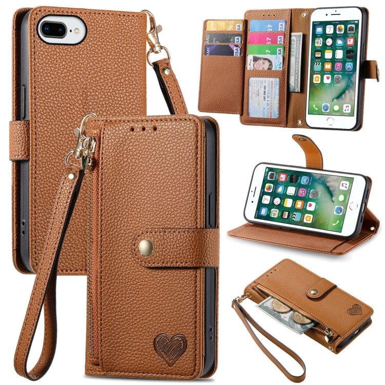 غطاء هاتف من الجلد مع سحاب وحزام معصم، لهواتف iPhone 11، iPhone 11 Pro، iPhone X / XS، iPhone XR، iPhone XS Max، iPhone 7 Plus / 8 Plus، iPhone 6 Plus / 6s Plus، iPhone 6 / 6s