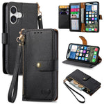 حافظة هاتف جلدية بحبل بسحاب حب، لهواتف iPhone 17e / 16e، iPhone 17 Pro Max، iPhone 17 Pro، iPhone 17، iPhone Air، iPhone 16 Pro Max، iPhone 16 Pro، iPhone 16 Plus